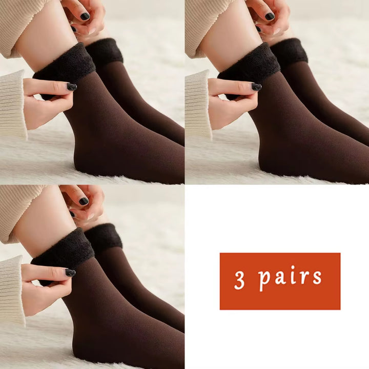 3 Pairs Lot Women Men Winter Warm Thicken Thermal Snow Socks Solid Color Floor Socks Soft Velvet Wool Cashmere Home Dropshipping