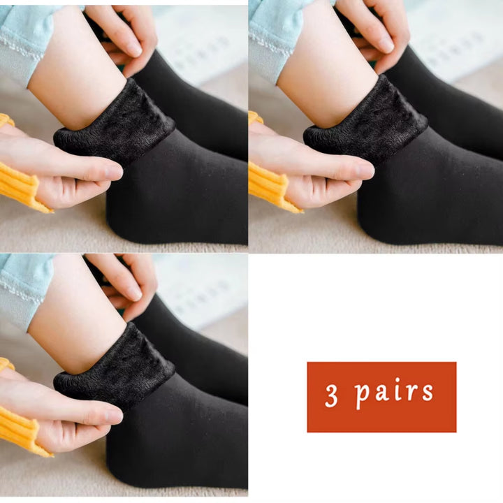 3 Pairs Lot Women Men Winter Warm Thicken Thermal Snow Socks Solid Color Floor Socks Soft Velvet Wool Cashmere Home Dropshipping