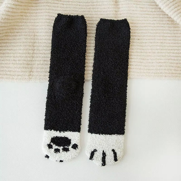 New Cotton Socks Winter Funny Print Cat Paw Warm Socks Kawaii Cute Casual Happy Fashion Designer Socks for Men Women